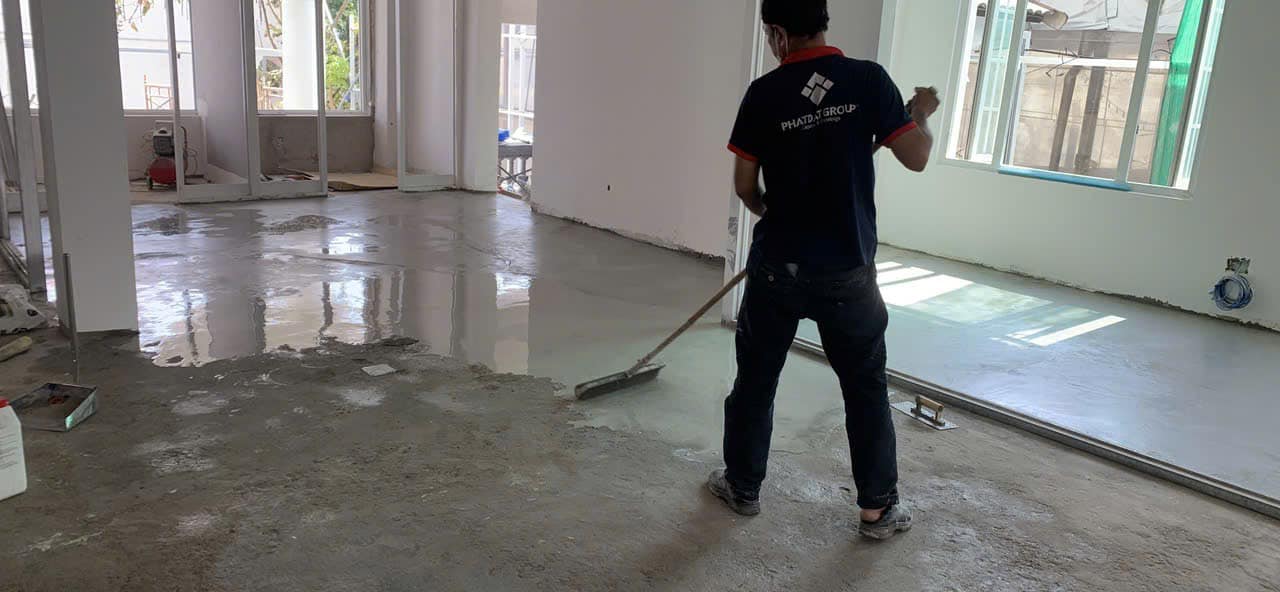 Phát Đạt thi công vữa san phẳng 